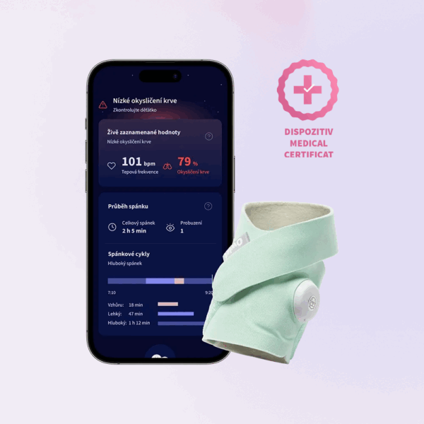 Owlet Dream Sock<sup>TM</sup> – Șosetă inteligentă 0-18 luni (Verde mentă)